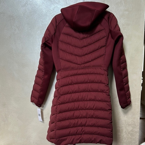 NWT Bernardo double layer eco-plume combo bib long puffer sz large - Picture 10 of 10